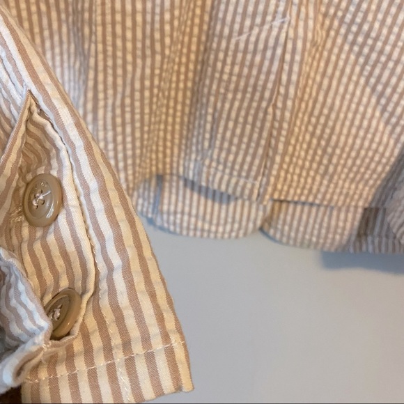 Mossimo women’s tan beige seersucker 3 button blazer - Large - Picture 9 of 14